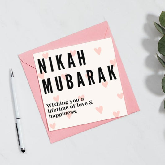 'Love in Full Bloom' Nikah Card